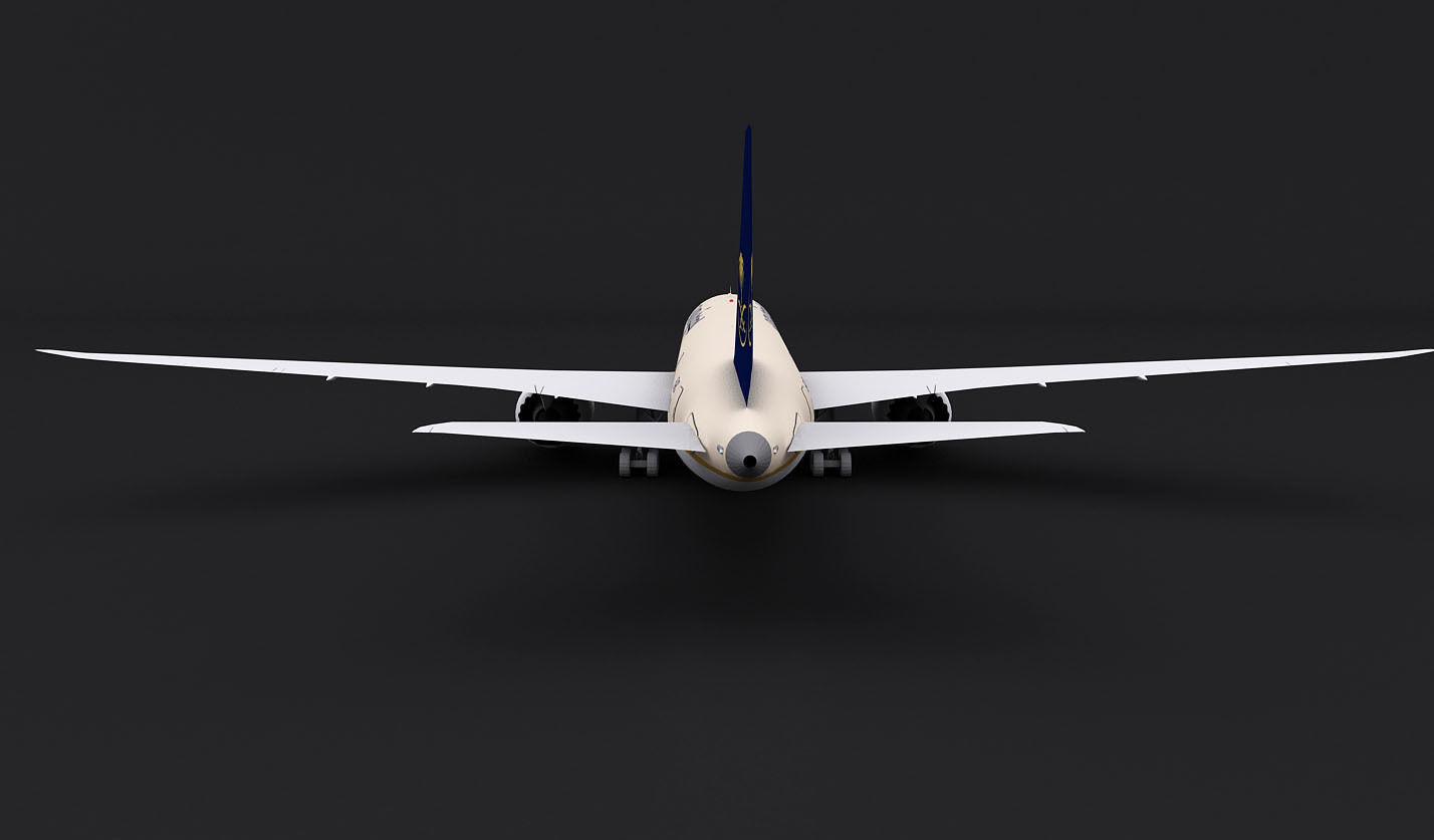 Saudi Arabian Airlines plane  3D model_3