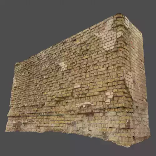 Brick Wall Crashed with Highpoly Scanned