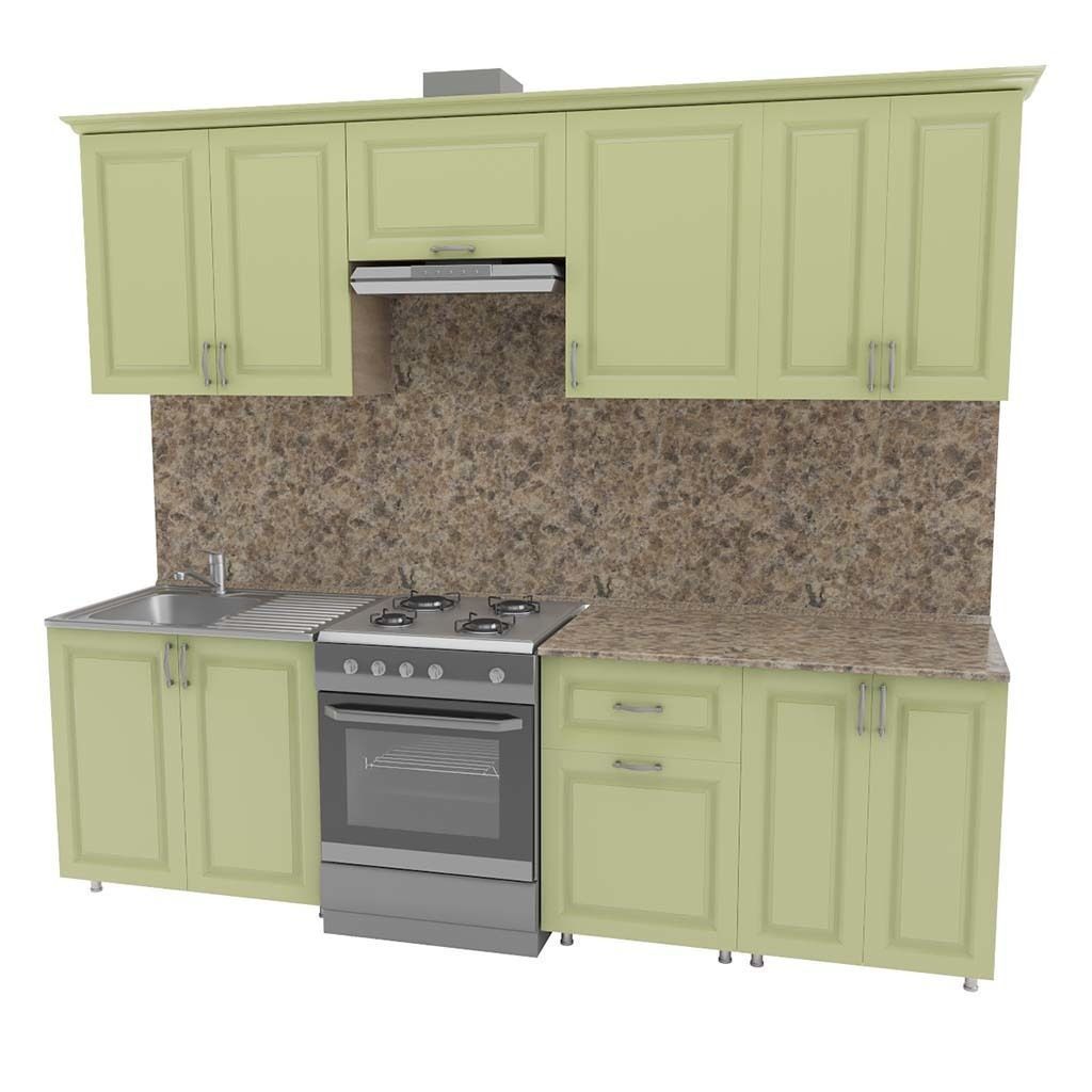 Kitchen cabinet with granite counter top 3D model_6