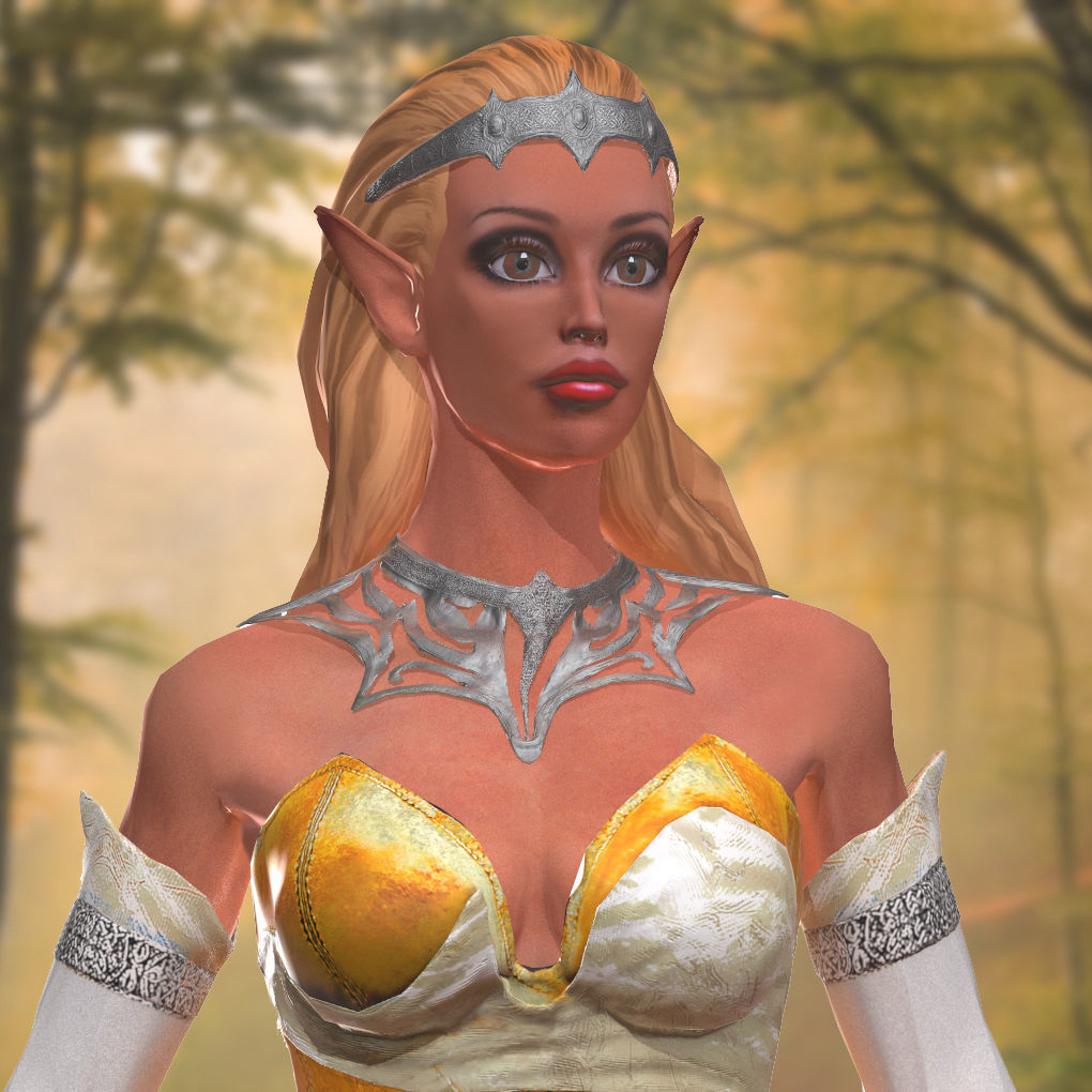 Elf Girl Low-poly 3D model_2