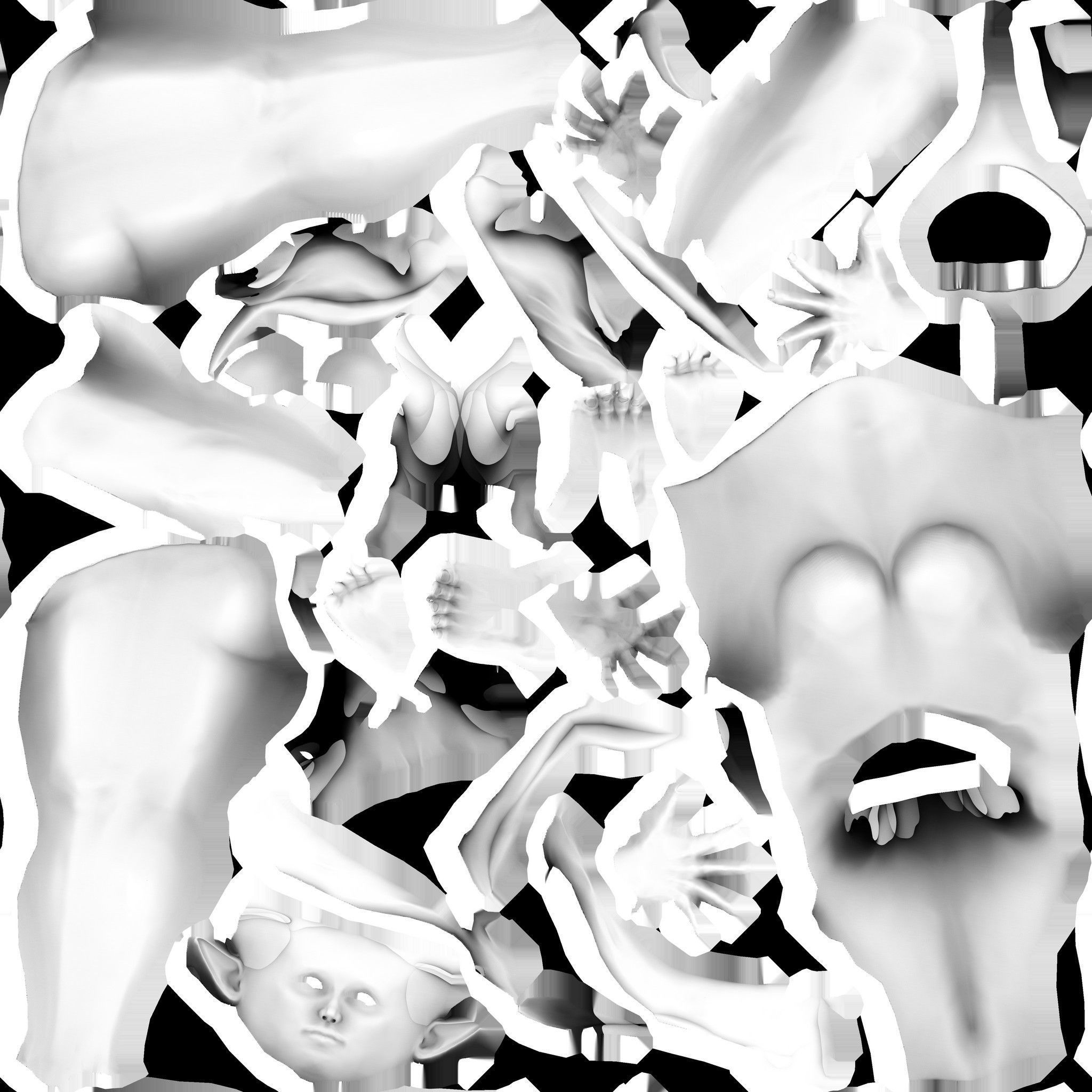 Elf Girl Low-poly 3D model_29