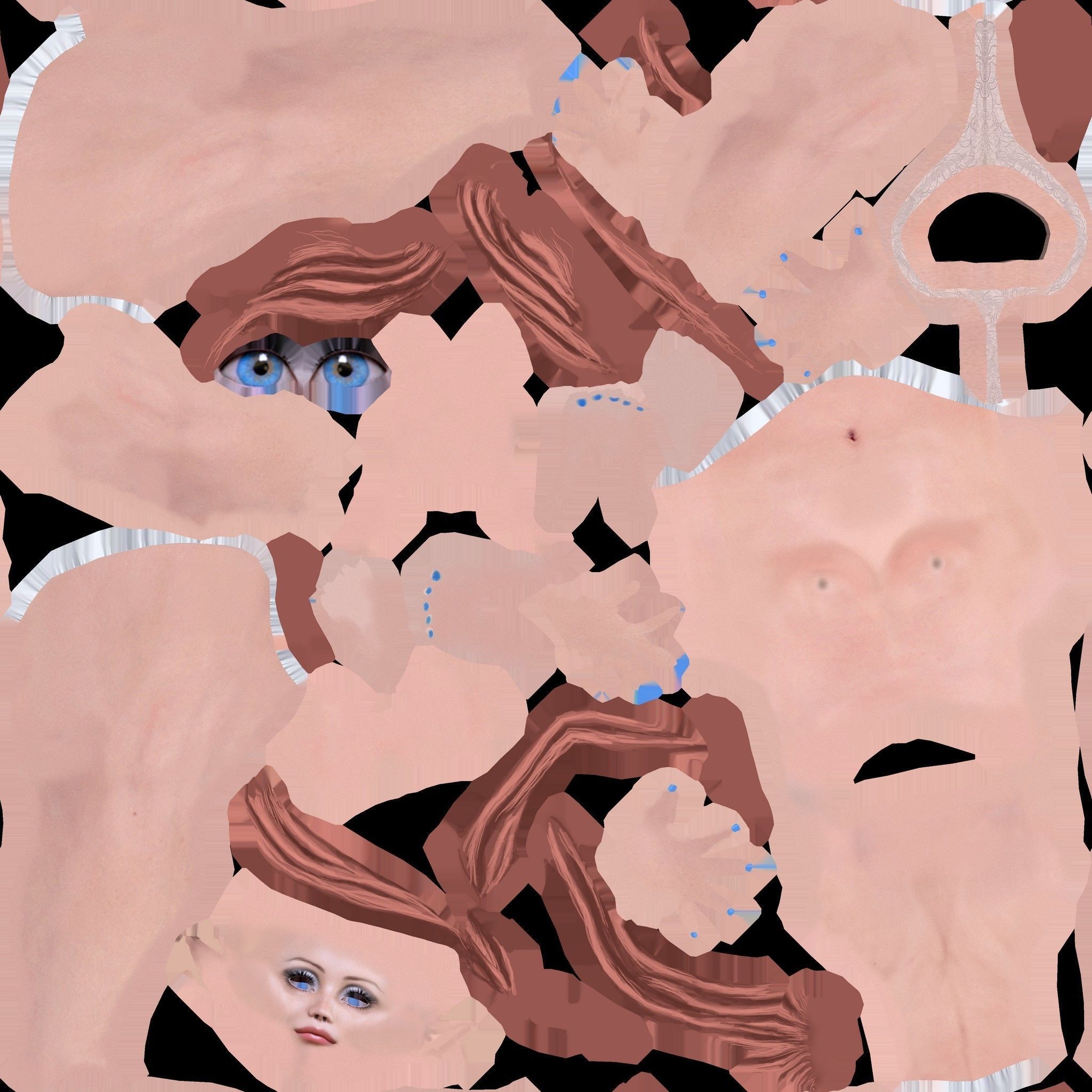 Elf Girl Low-poly 3D model_24