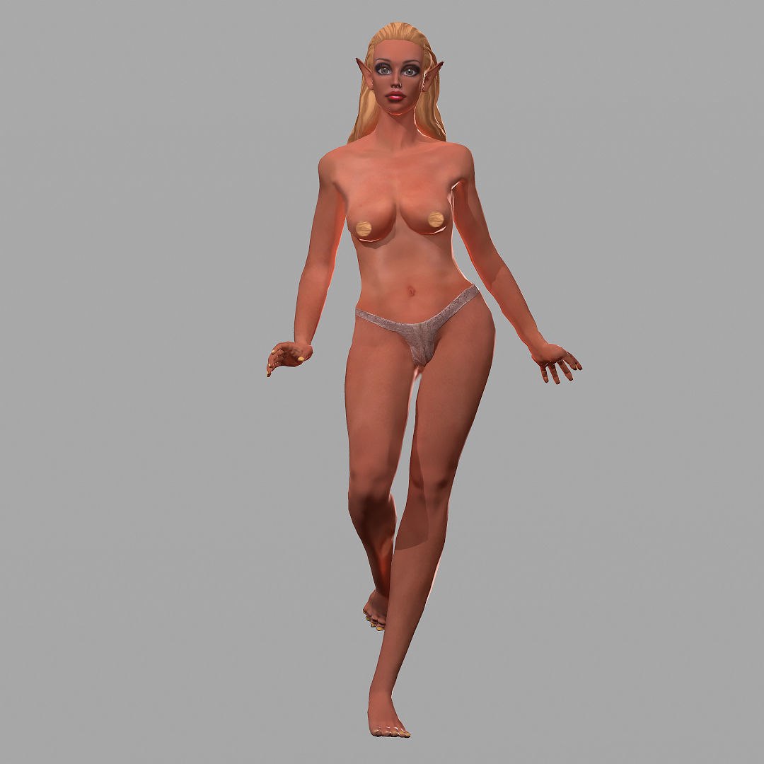 Elf Girl Low-poly 3D model_18