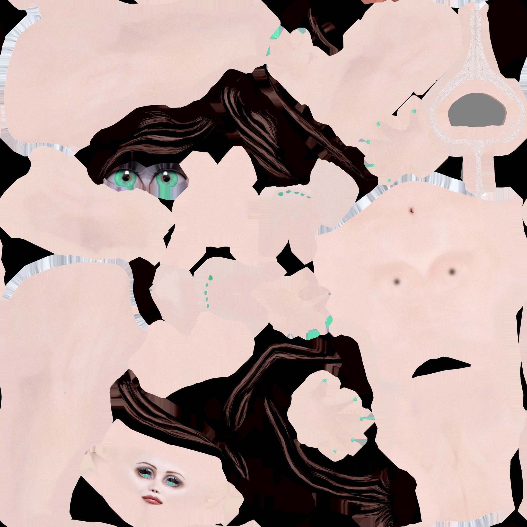 Elf Girl Low-poly 3D model_20