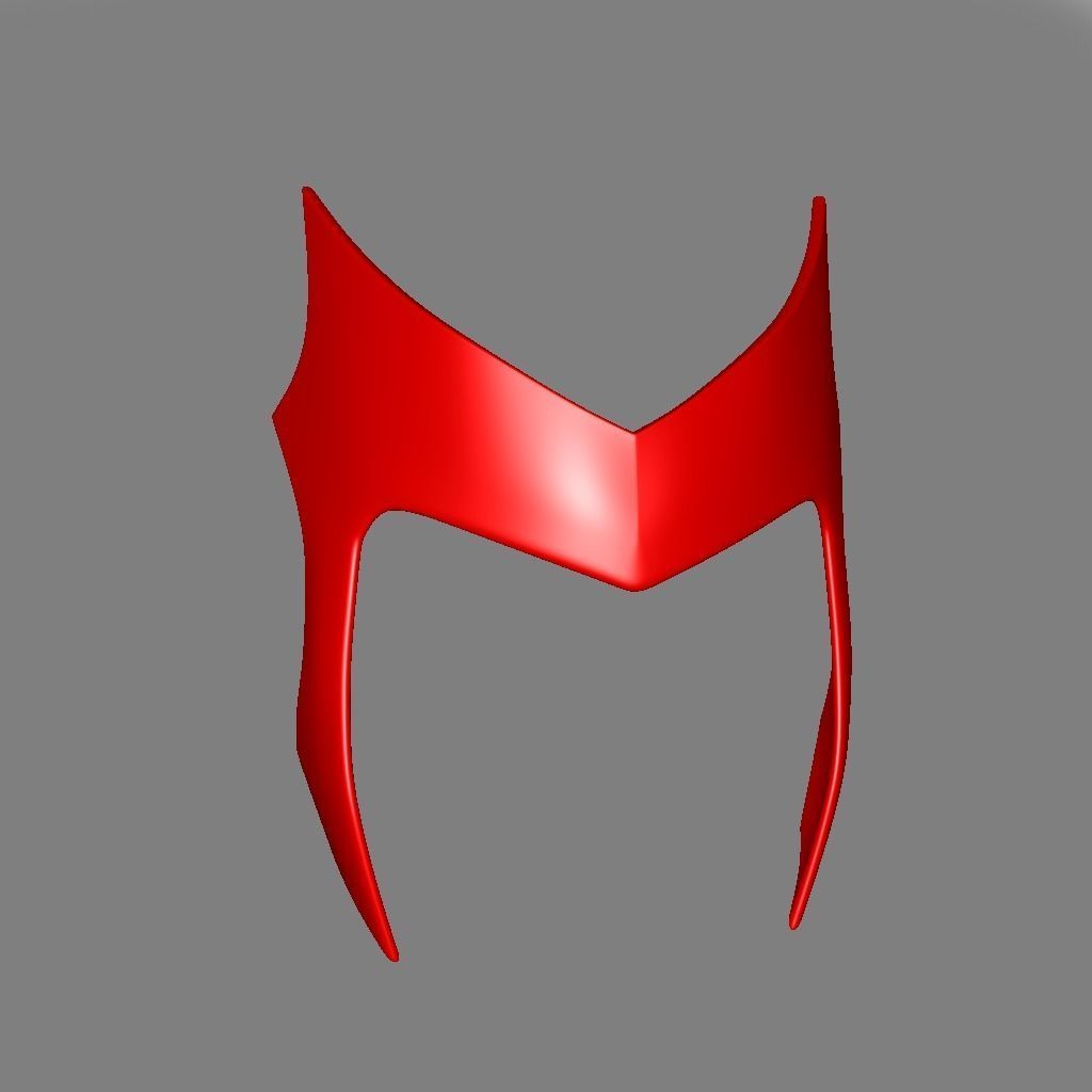 Scarlet Witch Wanda vision Head band 3D Print ready Low-poly 3D model_3