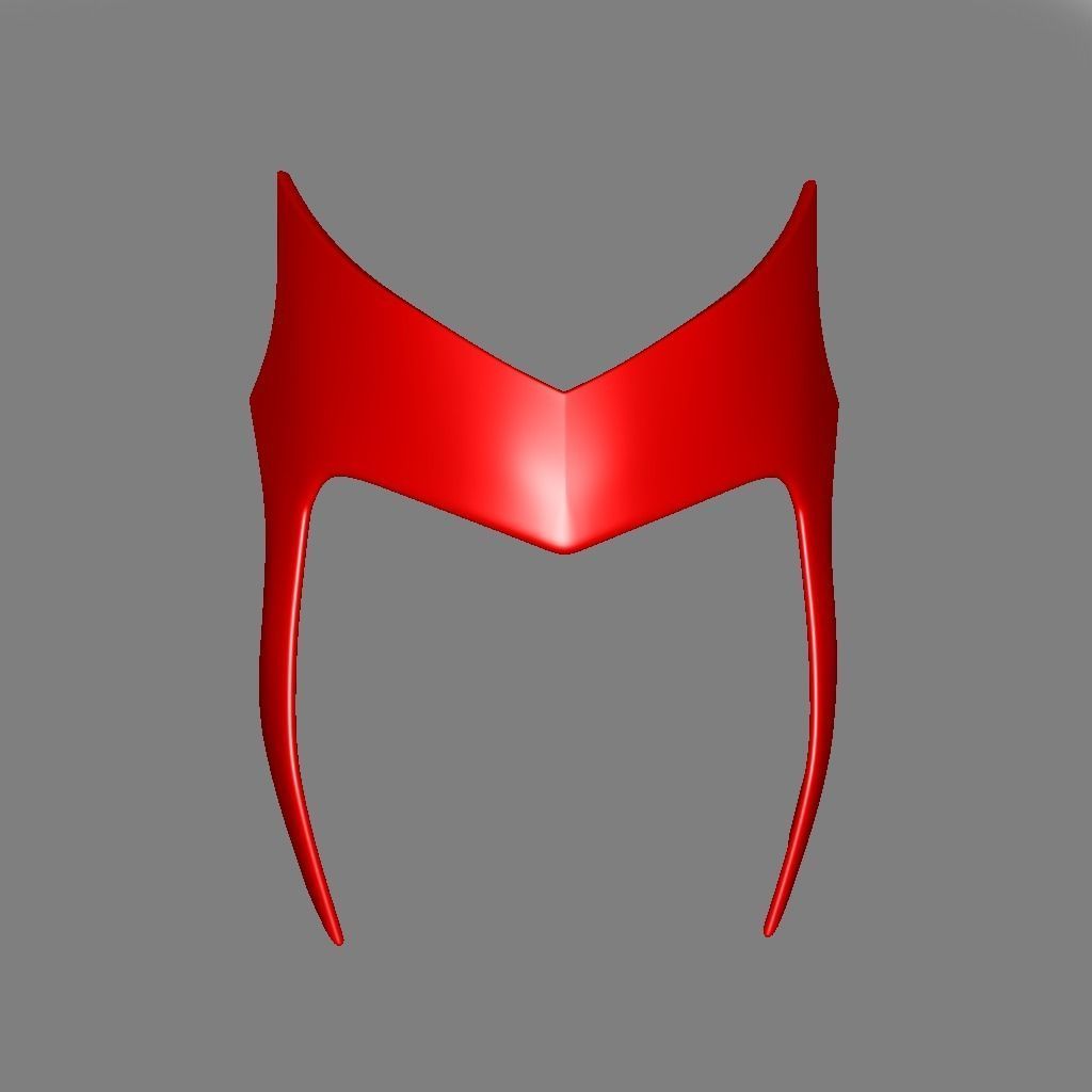 Scarlet Witch Wanda vision Head band 3D Print ready Low-poly 3D model_1