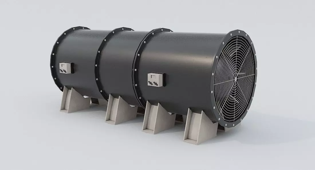 Ventilation Fan Low-poly 3D model