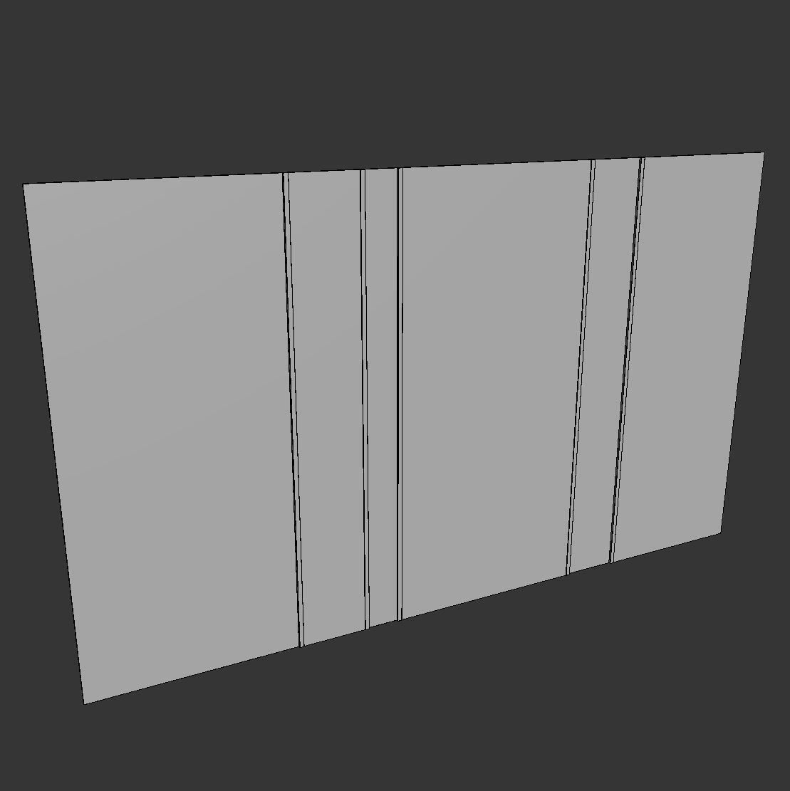 Decorative wall panel set 49 3D model_9