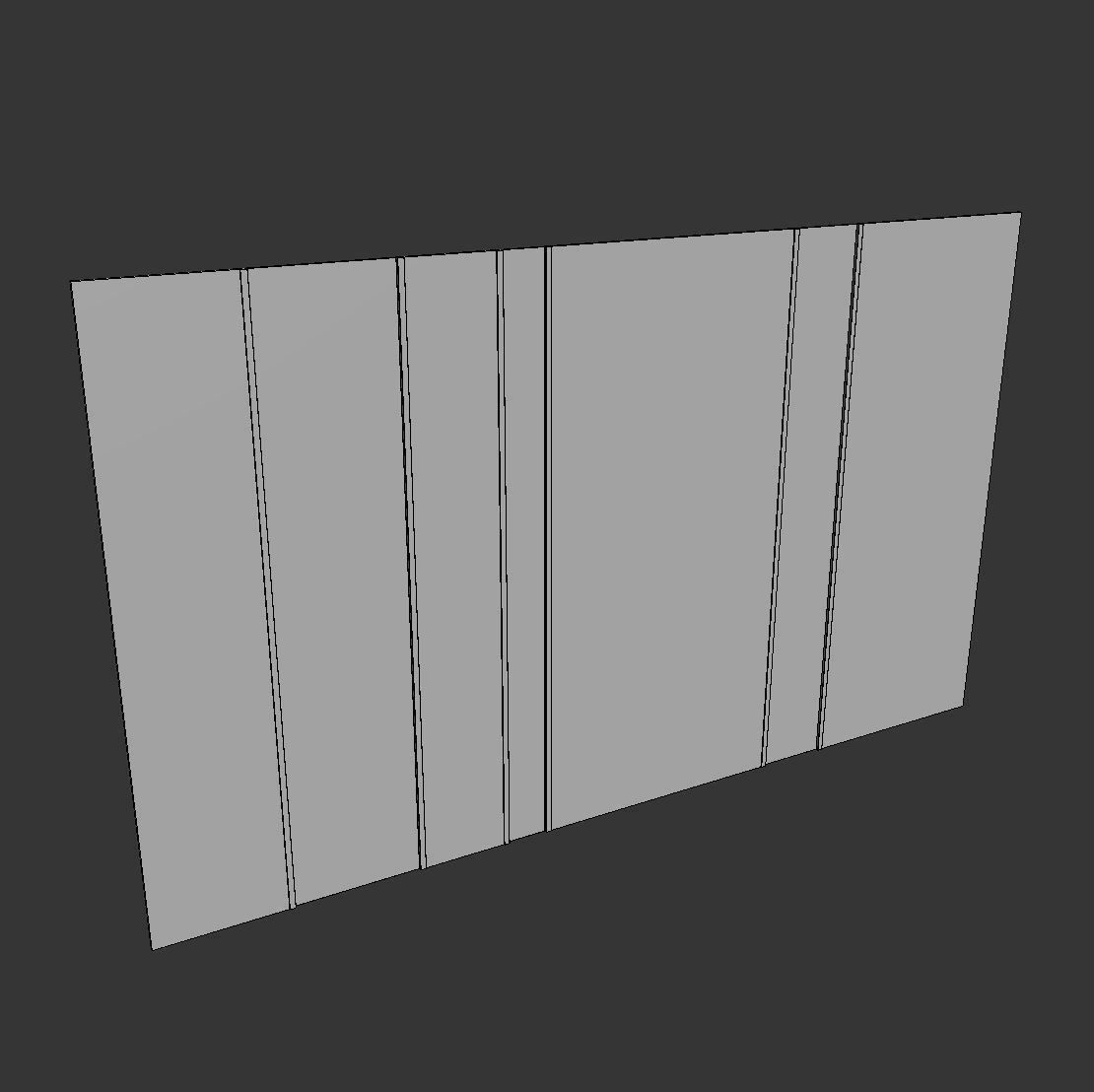 Decorative wall panel set 49 3D model_8