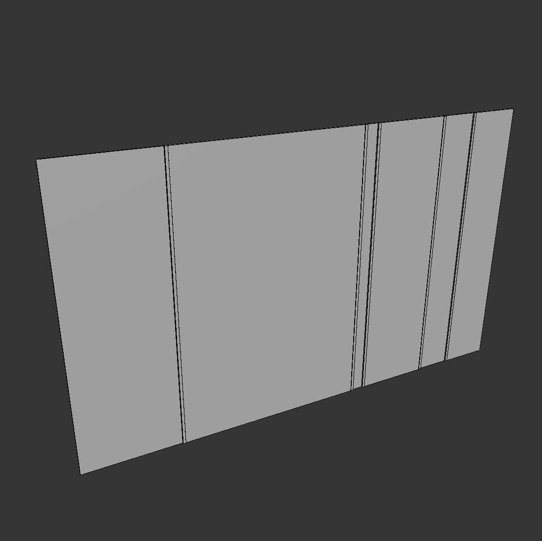 Decorative wall panel set 49 3D model_6