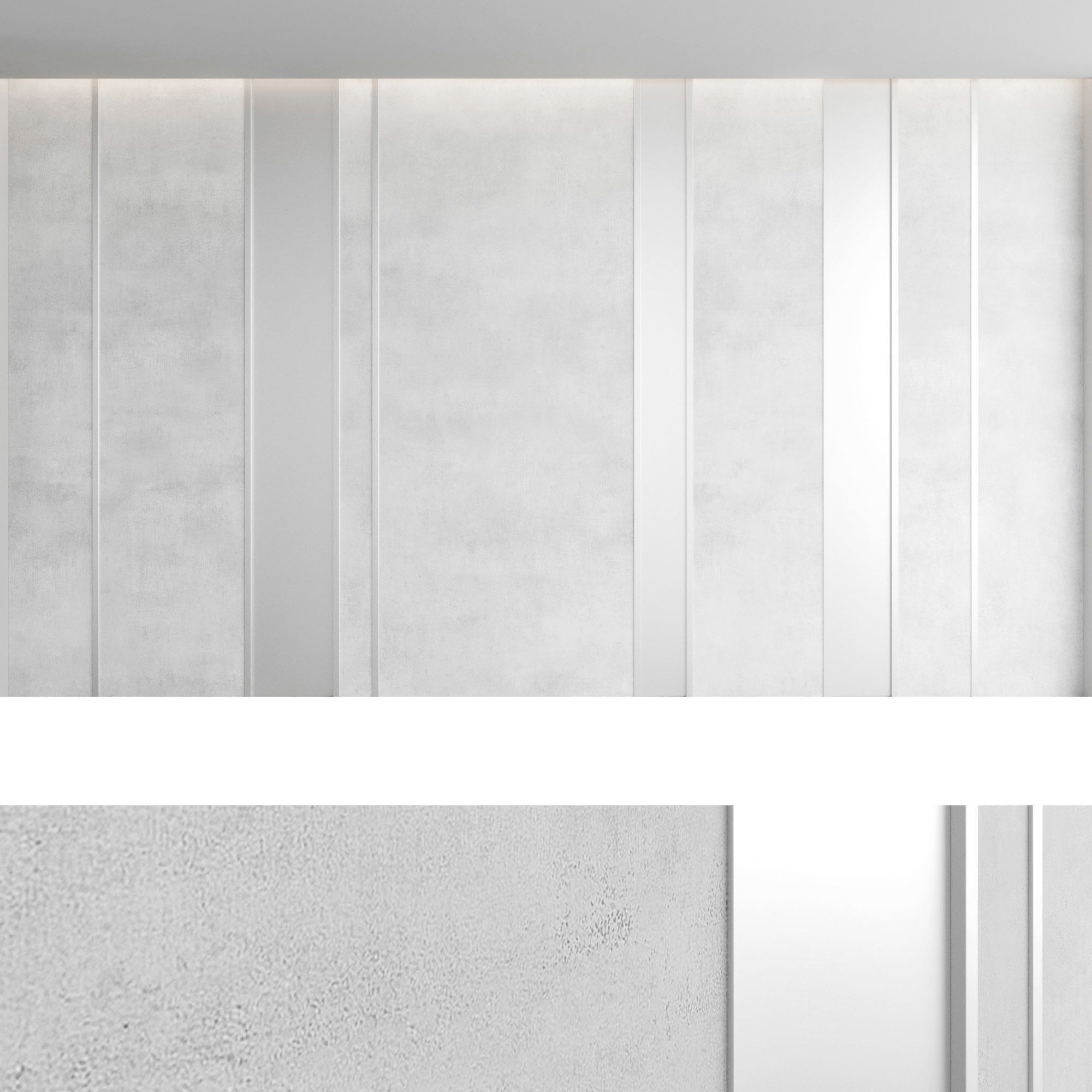 Decorative wall panel set 49 3D model_2