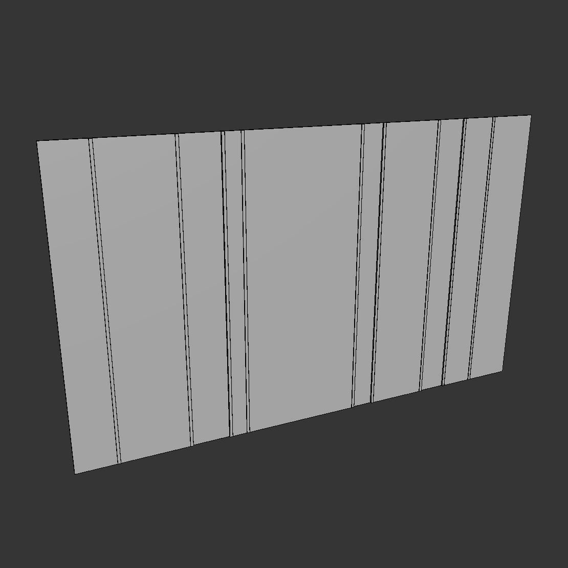 Decorative wall panel set 49 3D model_7