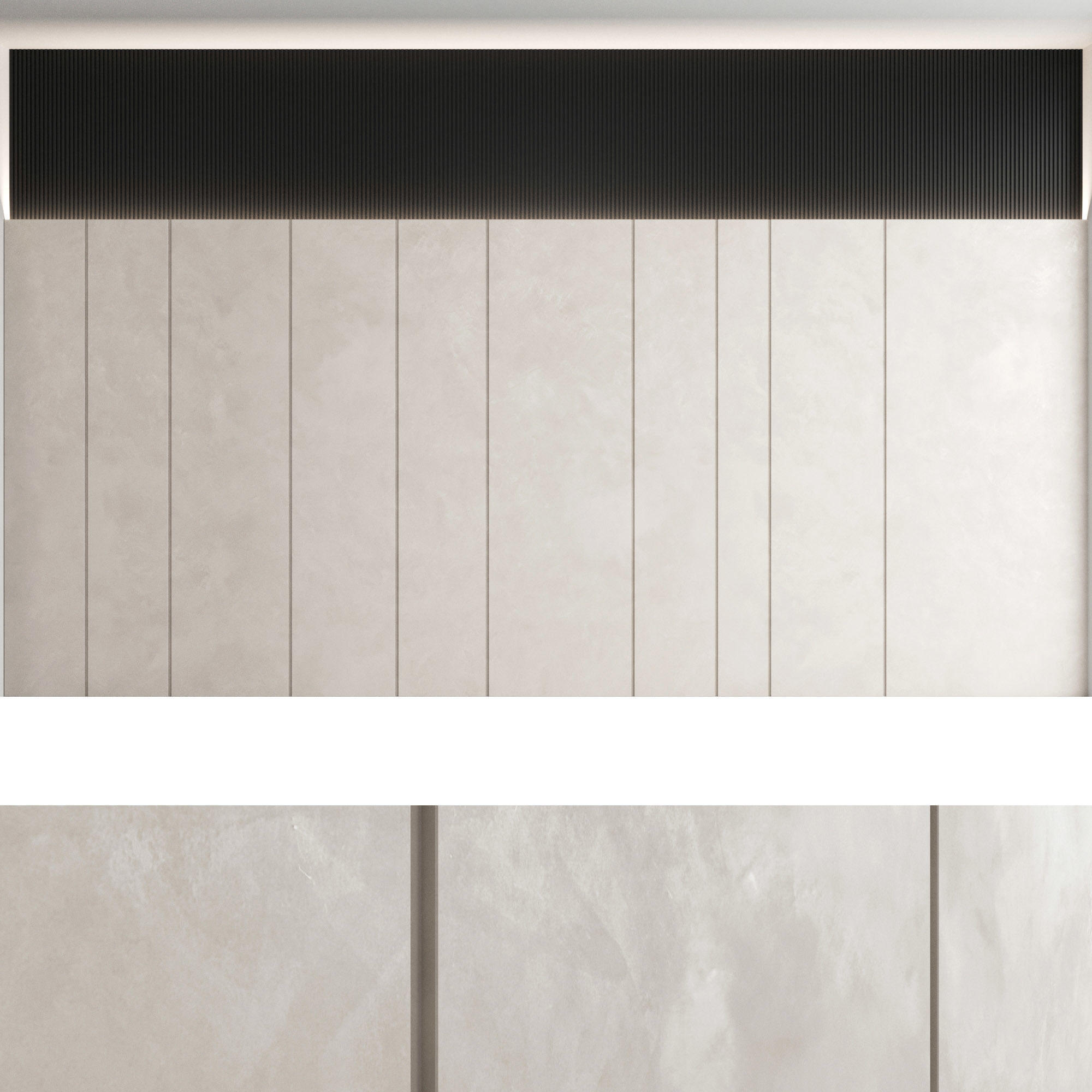 Decorative wall panel set 51 3D model_4