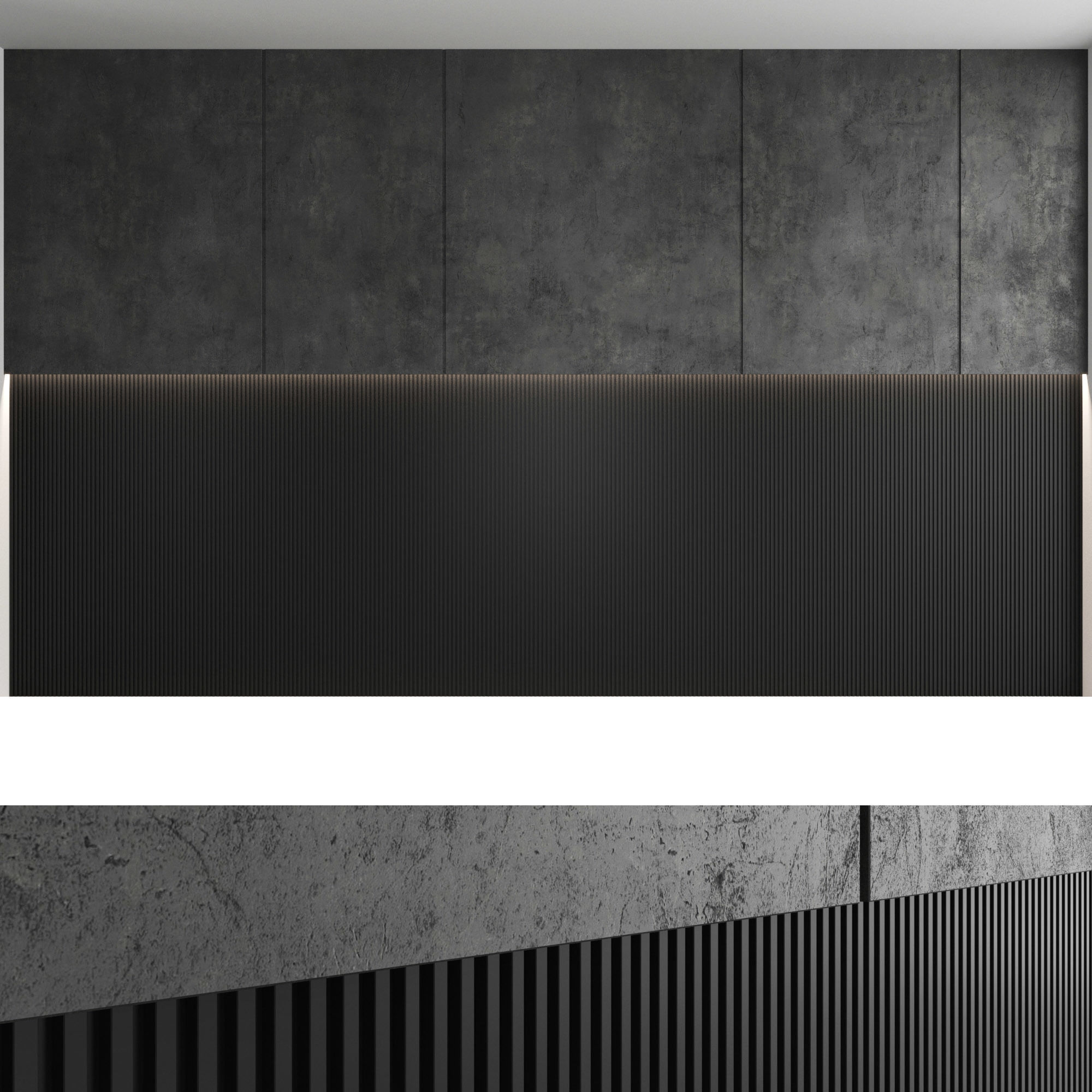 Decorative wall panel set 51 3D model_2