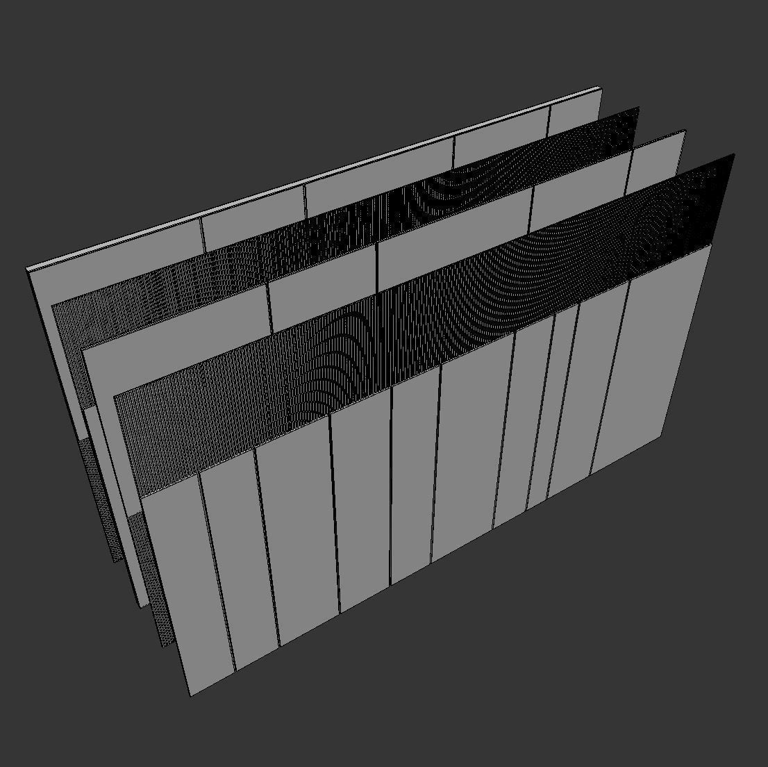 Decorative wall panel set 51 3D model_5