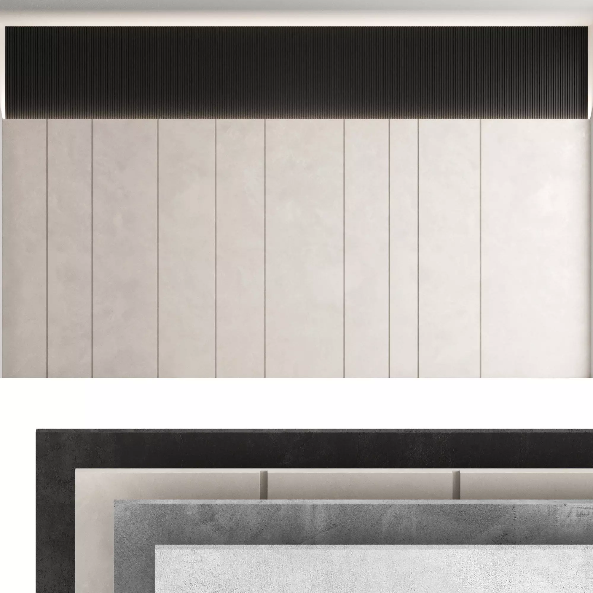 Decorative wall panel set 51 3D model_0