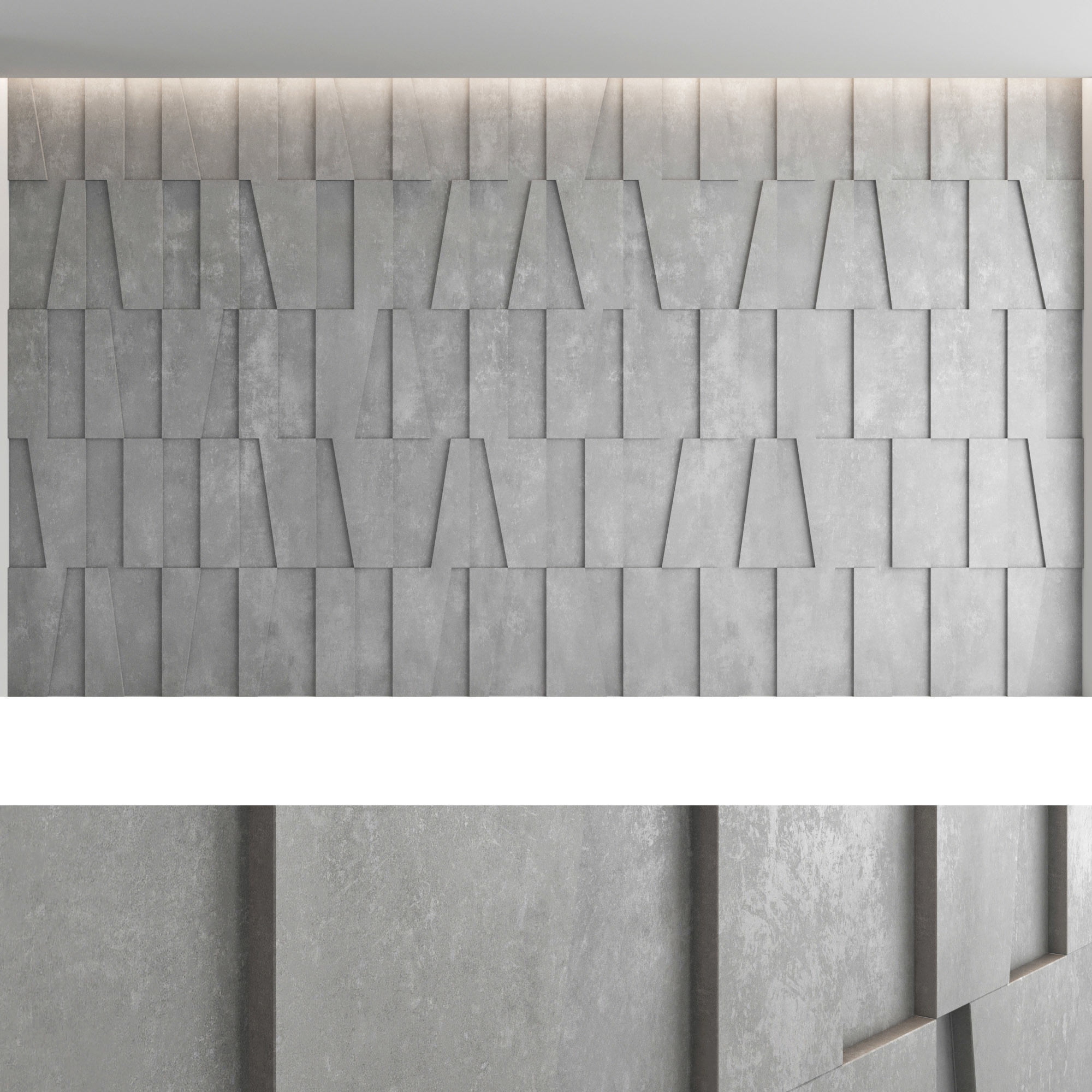 Decorative wall panel set 53 3D model_4