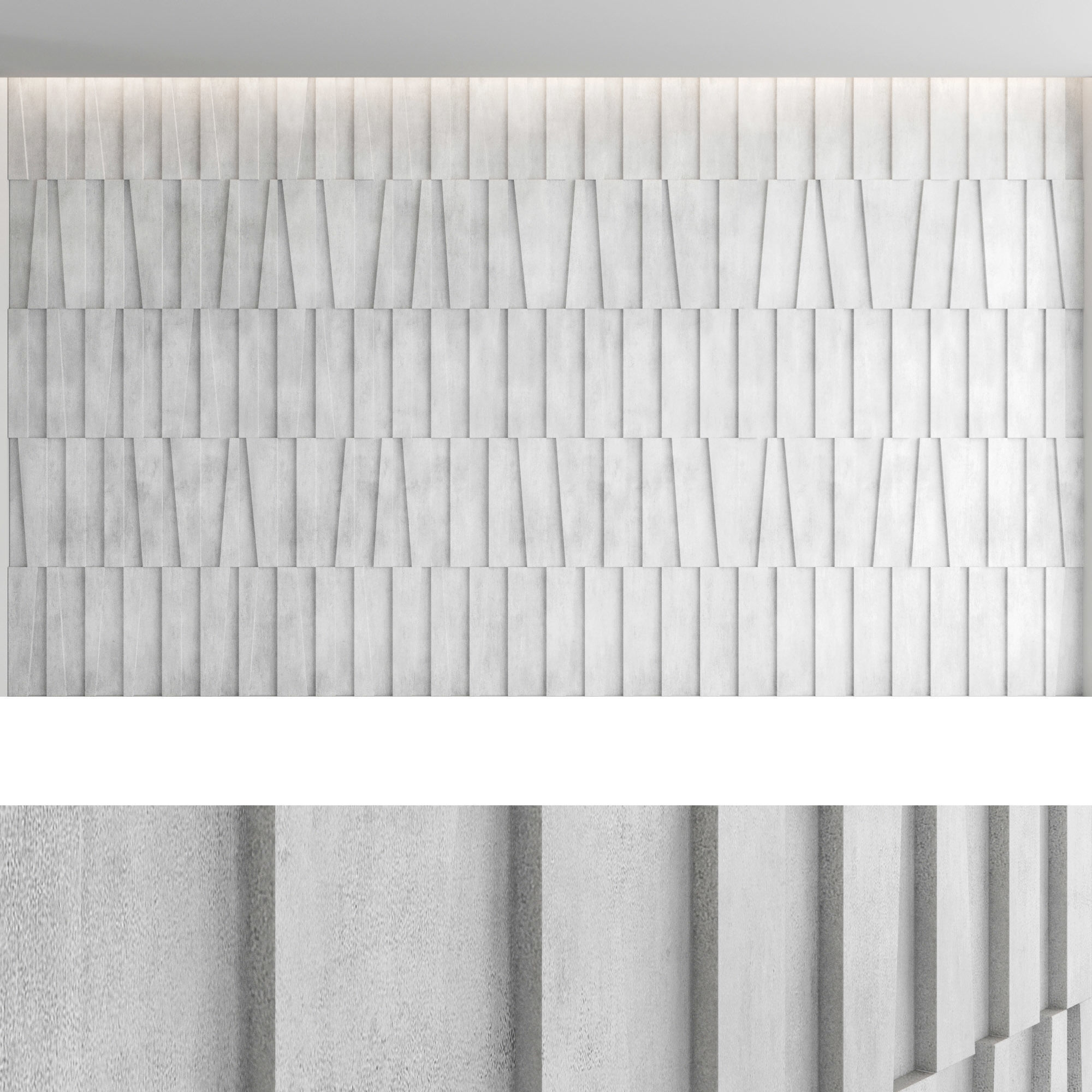 Decorative wall panel set 53 3D model_1