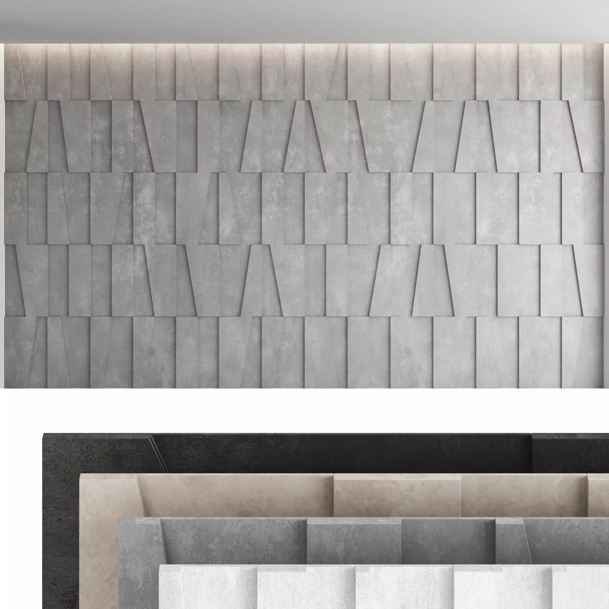 Decorative wall panel set 53 3D model_0