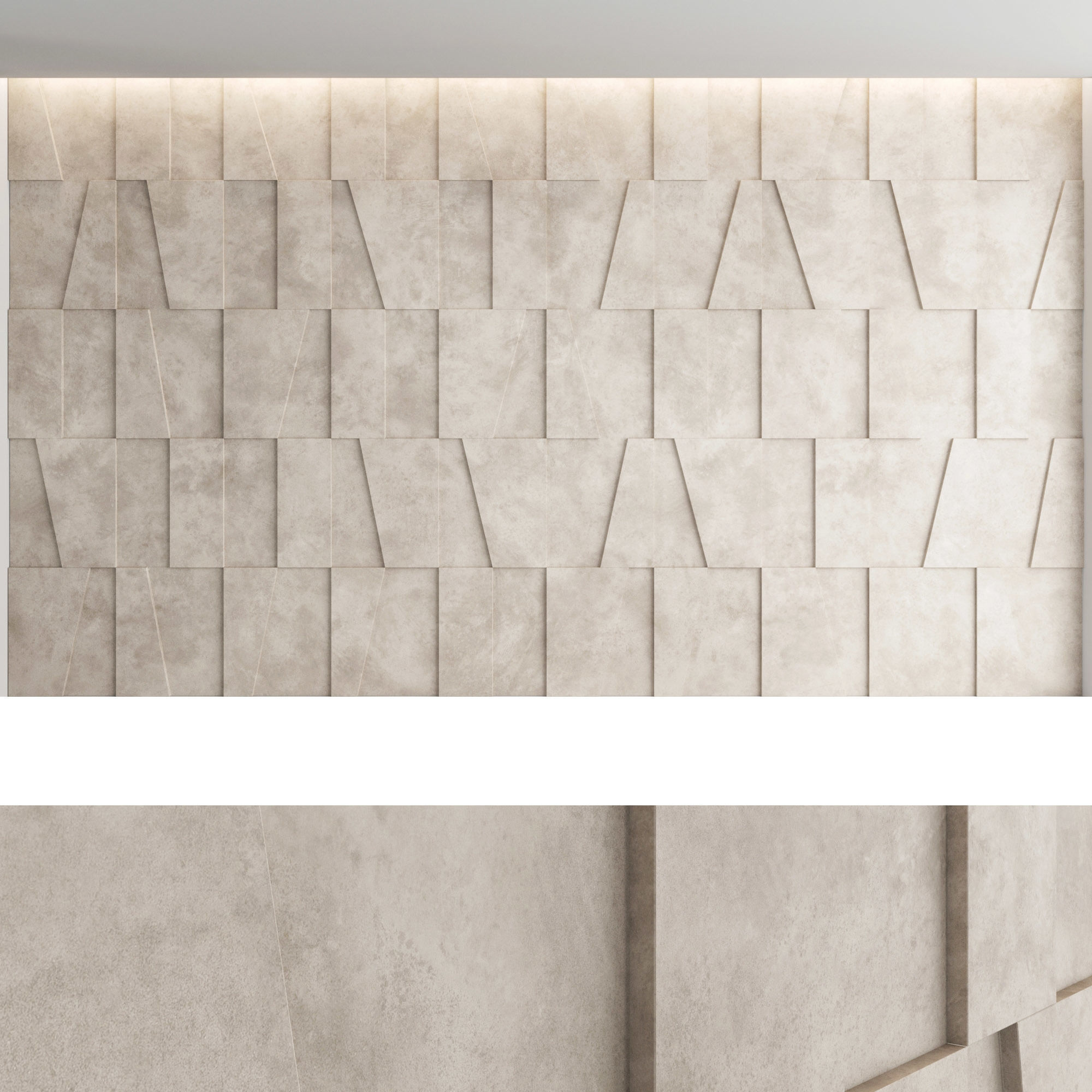 Decorative wall panel set 53 3D model_2