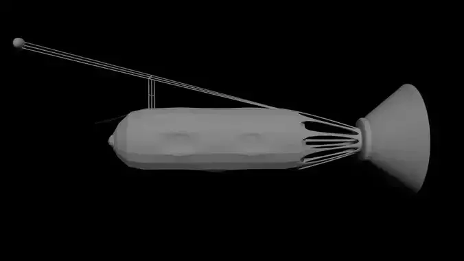 SciFi Space Probe 1 Free low-poly 3D model