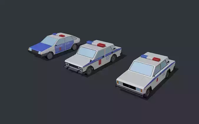 police cars set
