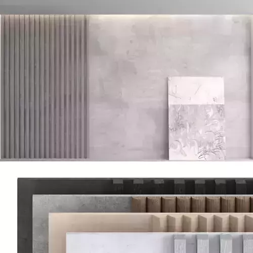 Decorative wall panel set 55 3D model