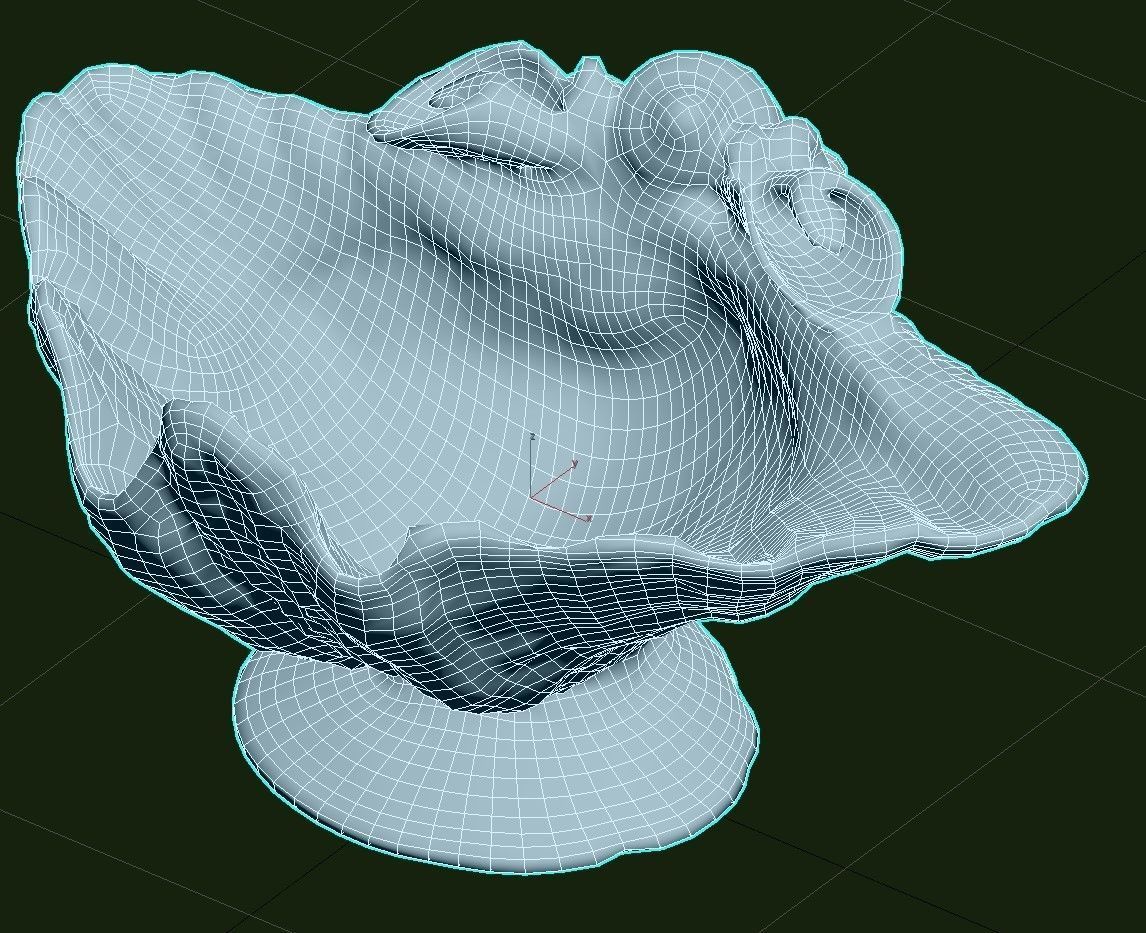 Shell Bowl Low-poly 3D model_25