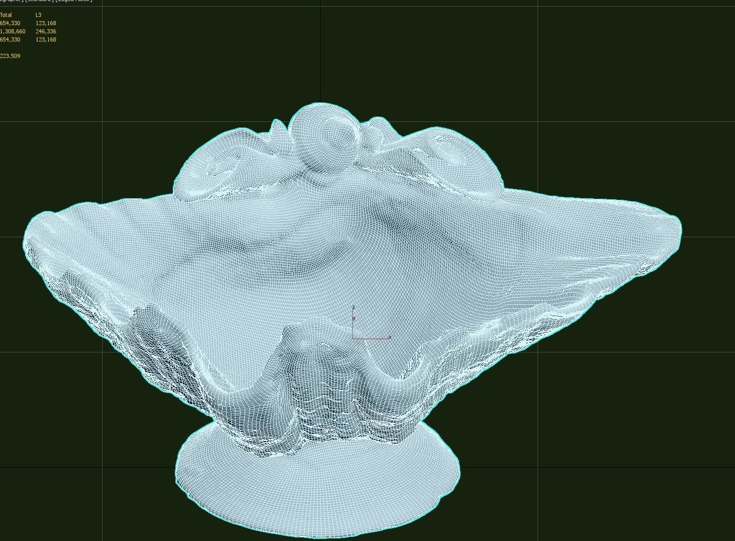 Shell Bowl Low-poly 3D model_32