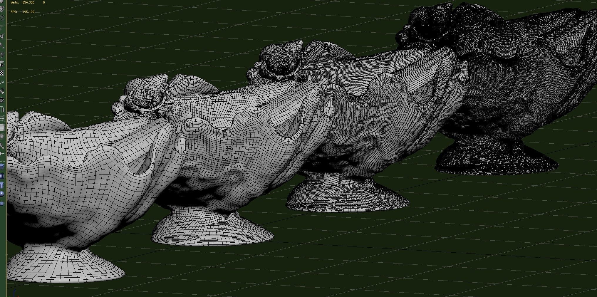 Shell Bowl Low-poly 3D model_47