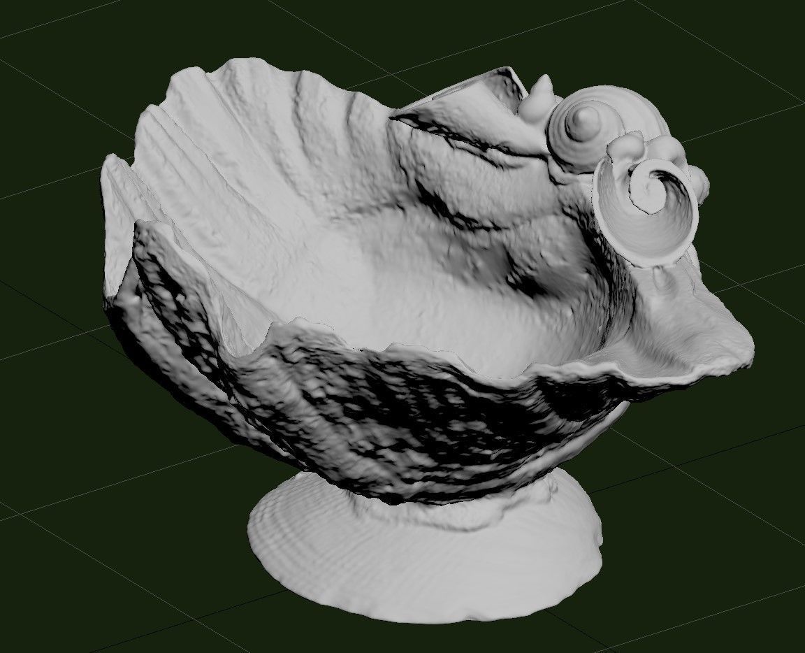 Shell Bowl Low-poly 3D model_44