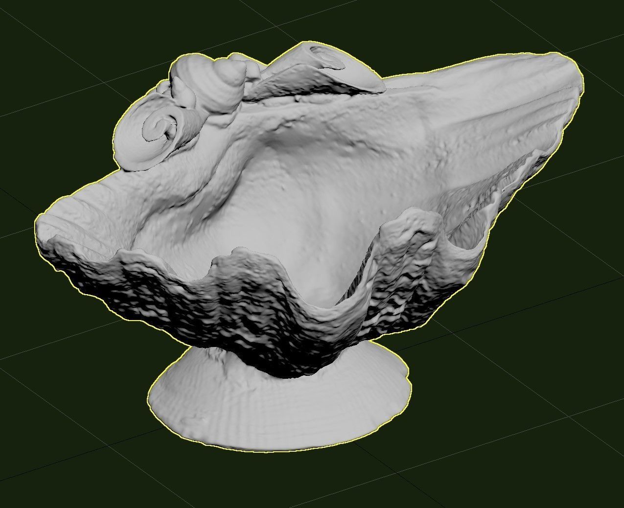 Shell Bowl Low-poly 3D model_43