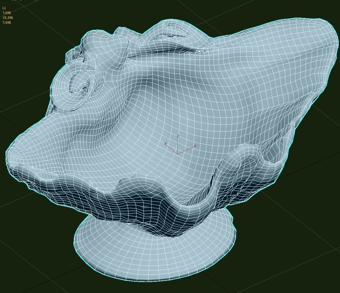 Shell Bowl Low-poly 3D model_24