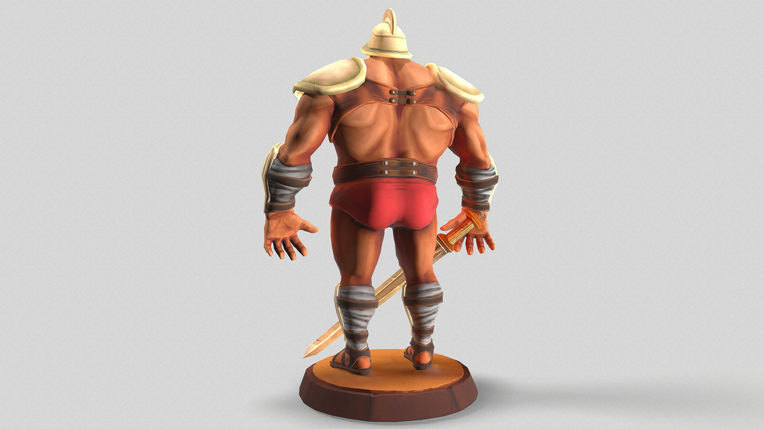 Gladiator Boris Low-poly 3D model_4