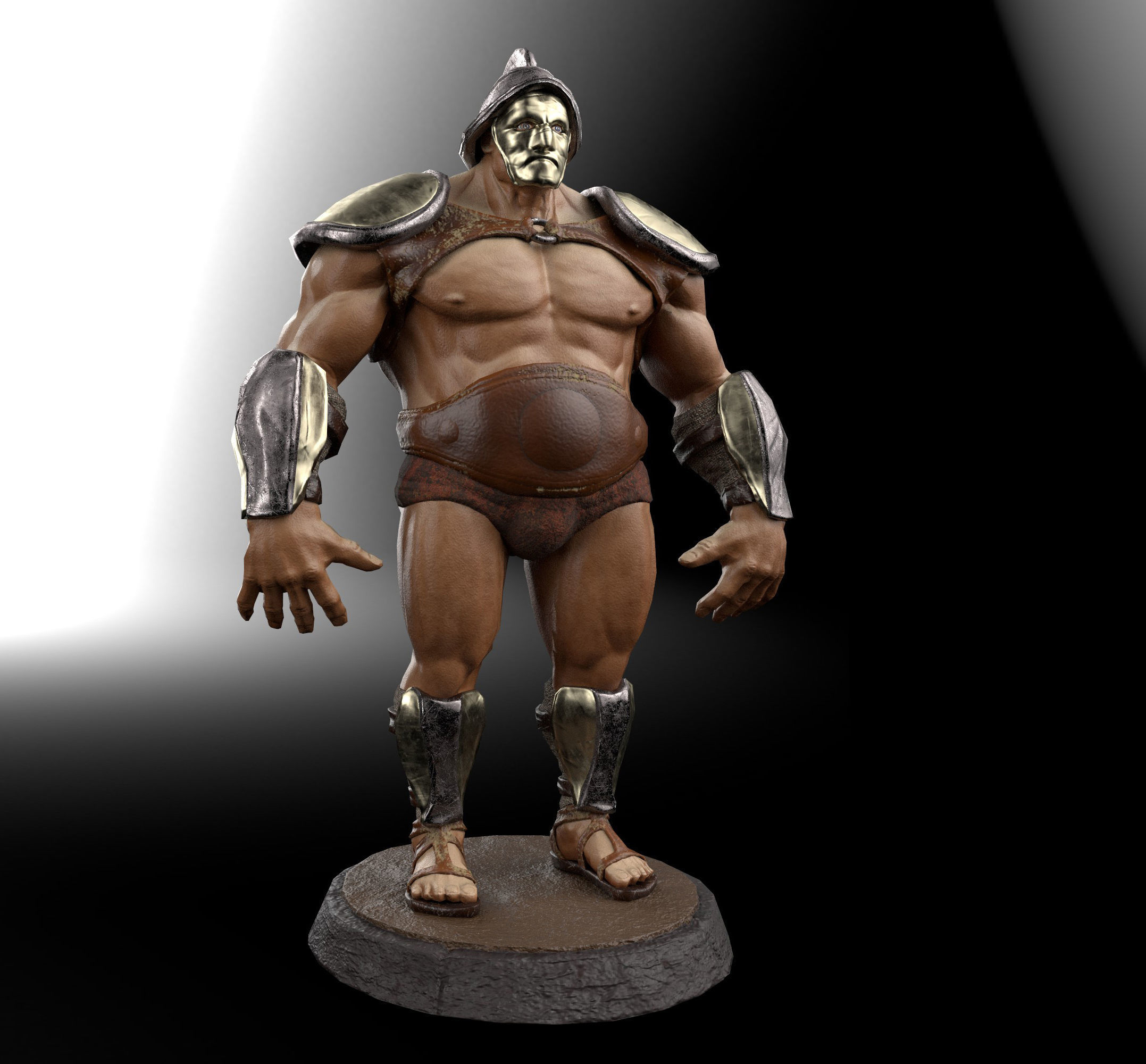 Gladiator Boris Low-poly 3D model_5