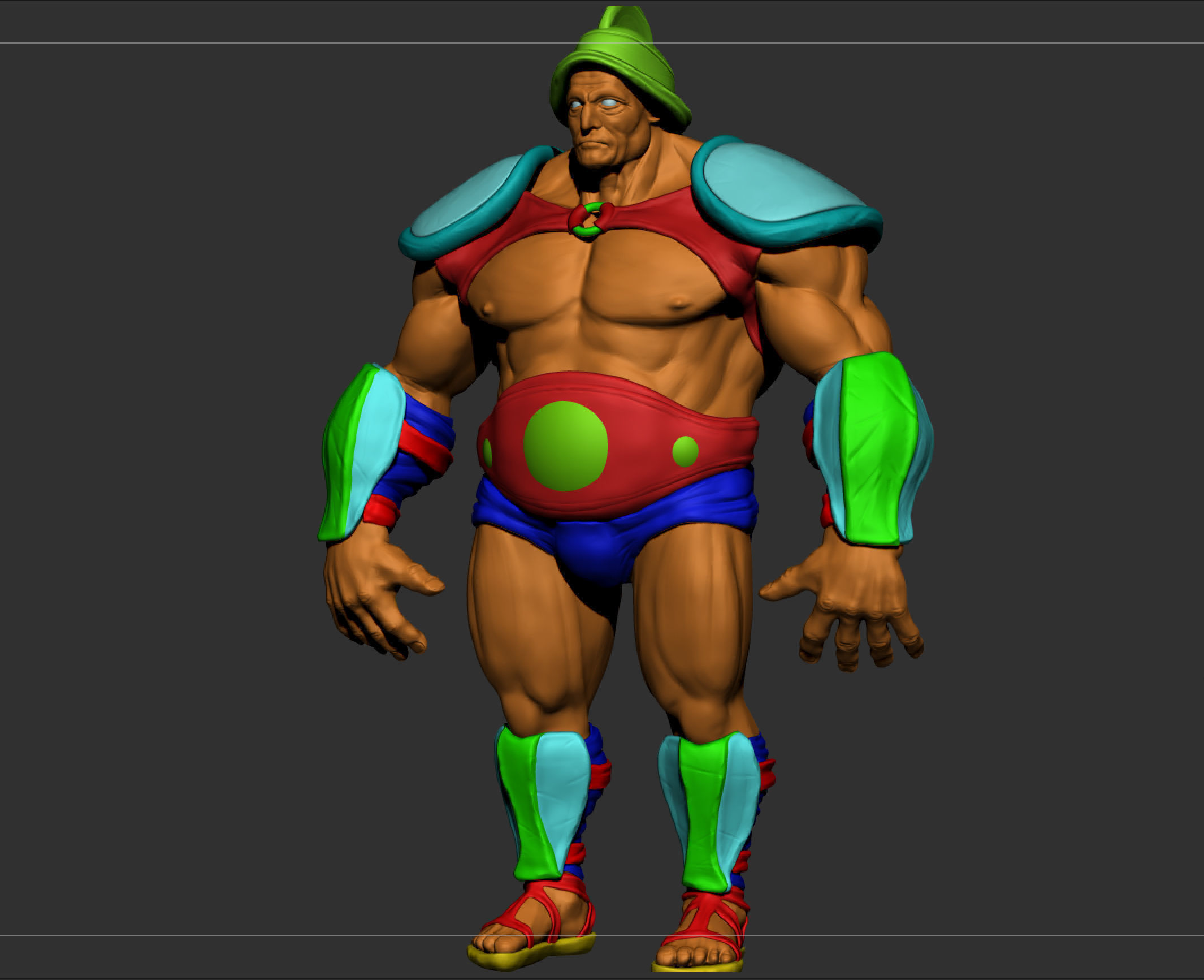 Gladiator Boris Low-poly 3D model_7
