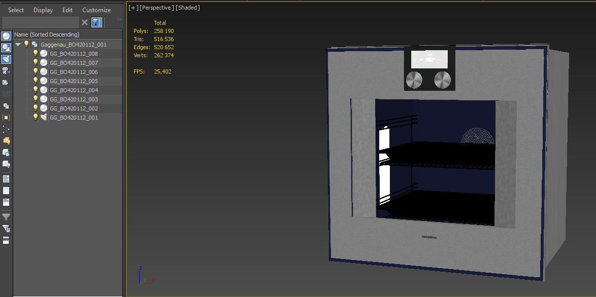 Gaggenau Oven BO420101 400 series 3D model_17