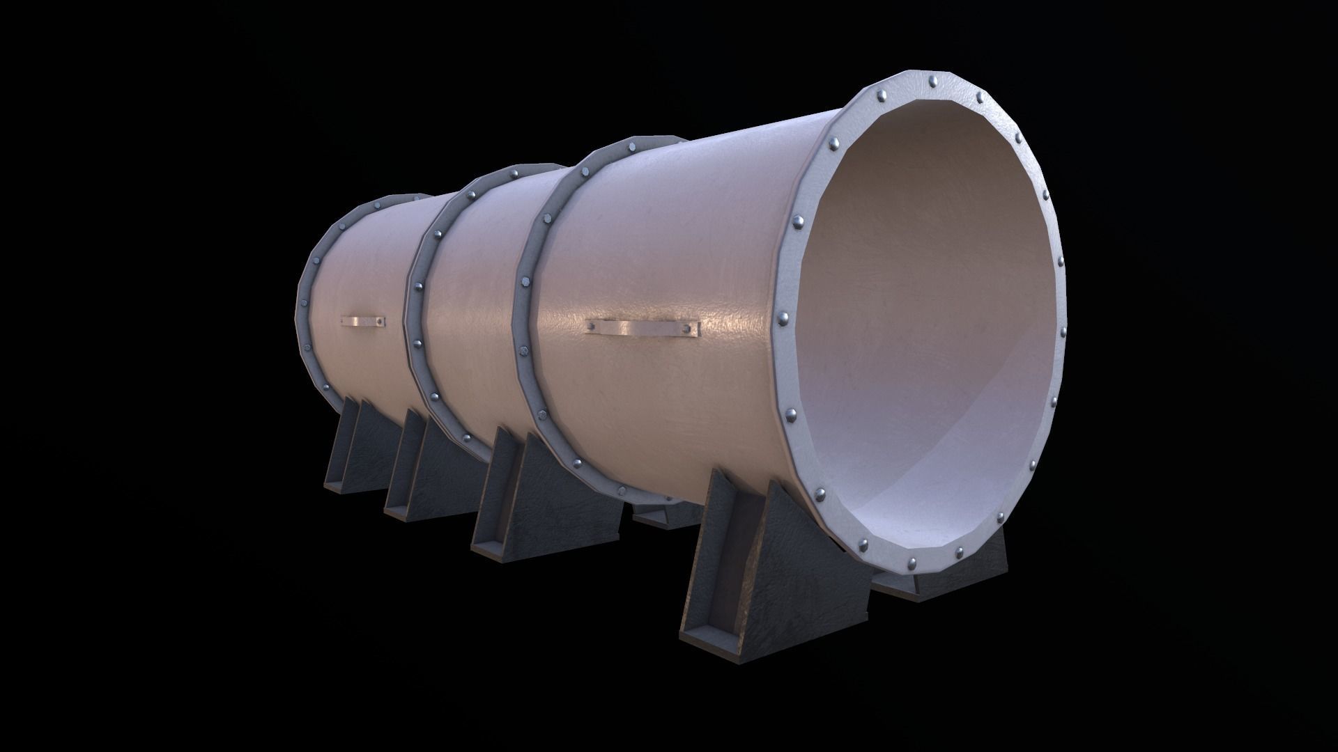 Ventilation Fan Low-poly 3D model_1