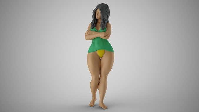 Lonely and Bored Girl 3D print model