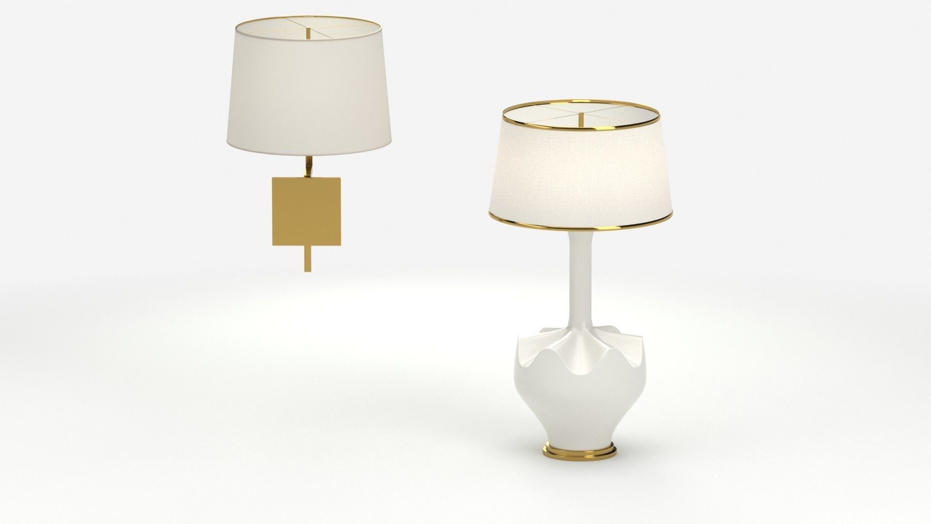 Lamp 166 two lamps 3D model_7