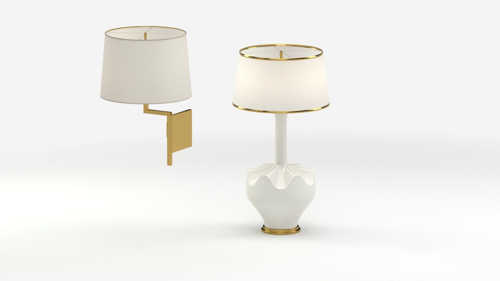 Lamp 166 two lamps 3D model_9