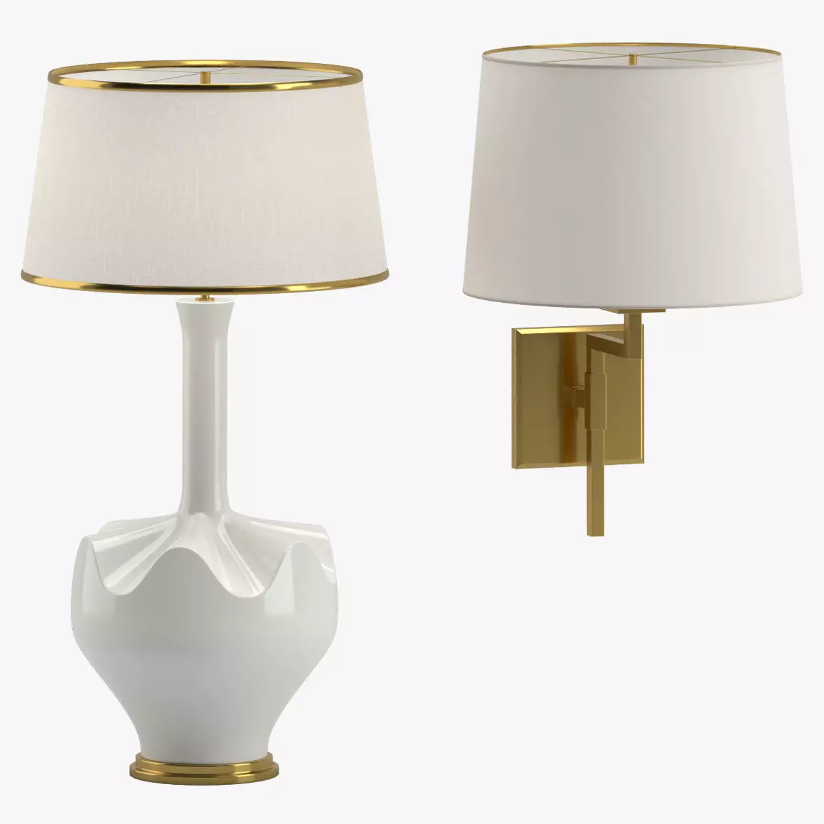 Lamp 166 two lamps 3D model_0