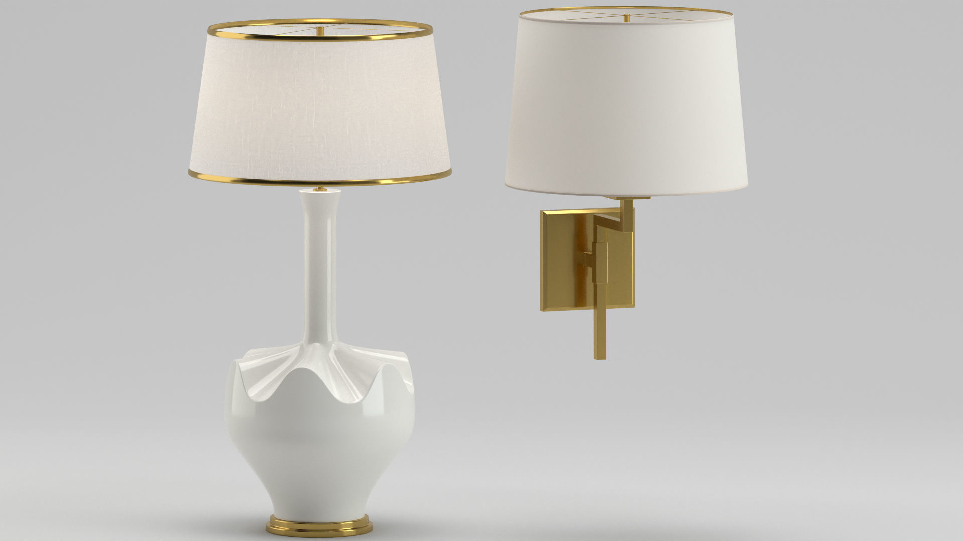 Lamp 166 two lamps 3D model_3