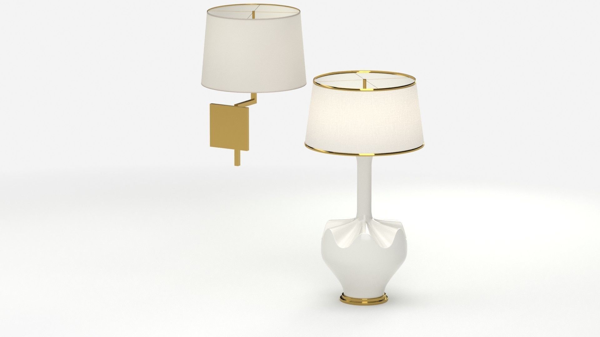 Lamp 166 two lamps 3D model_6