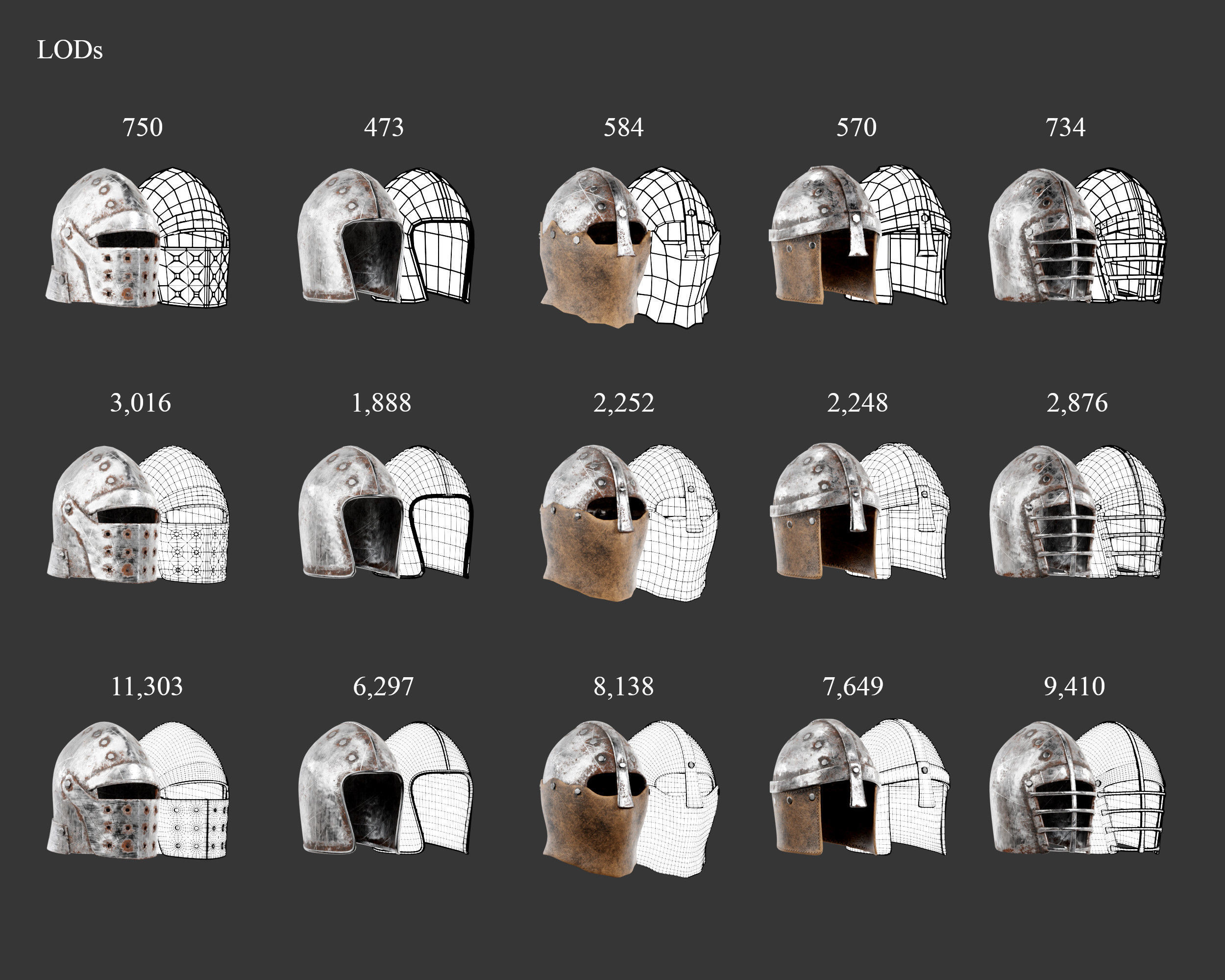 Medieval Collection Crude Armor and Helmets _10