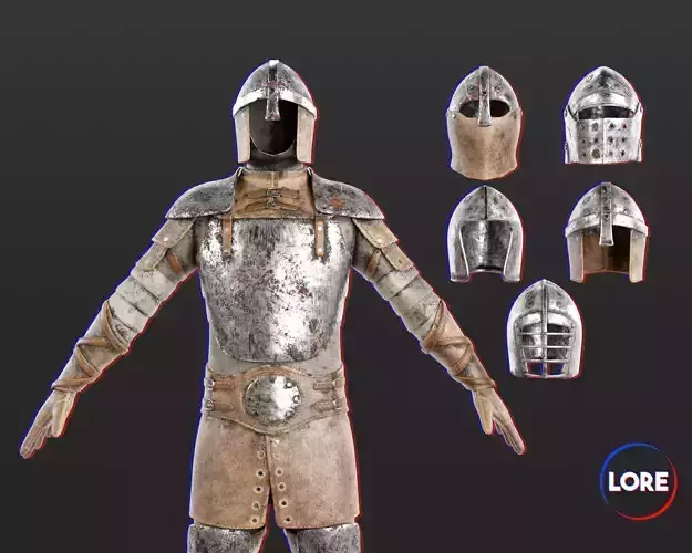 Medieval Collection Crude Armor and Helmets 