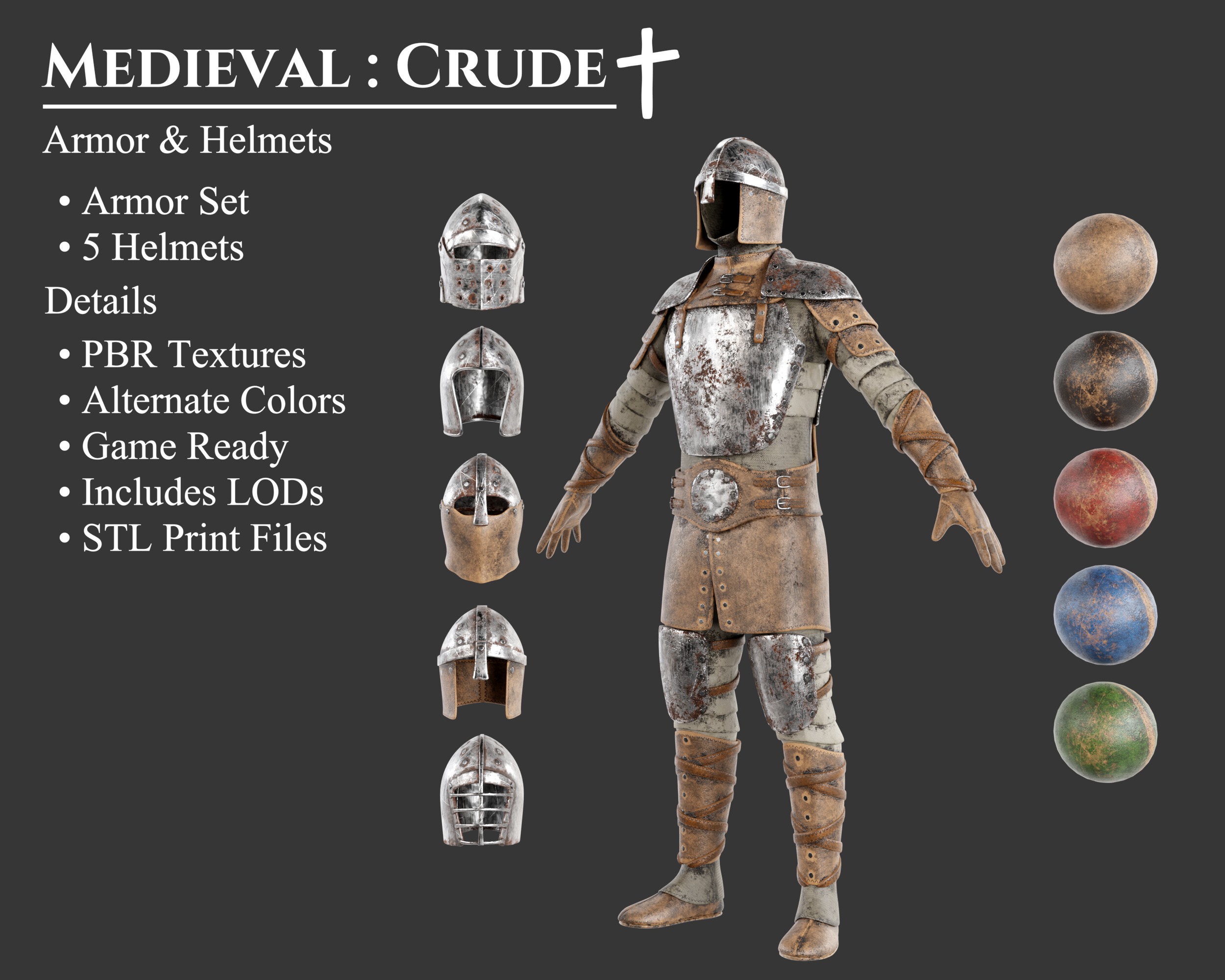 Medieval Collection Crude Armor and Helmets _1