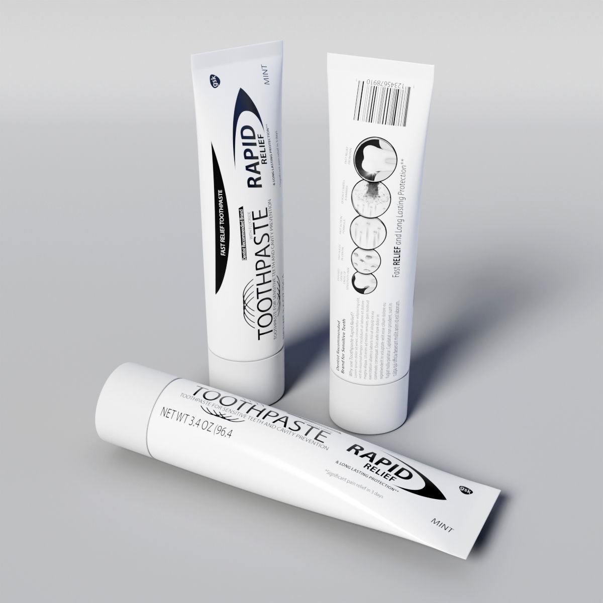 Toothpaste 3D model_1