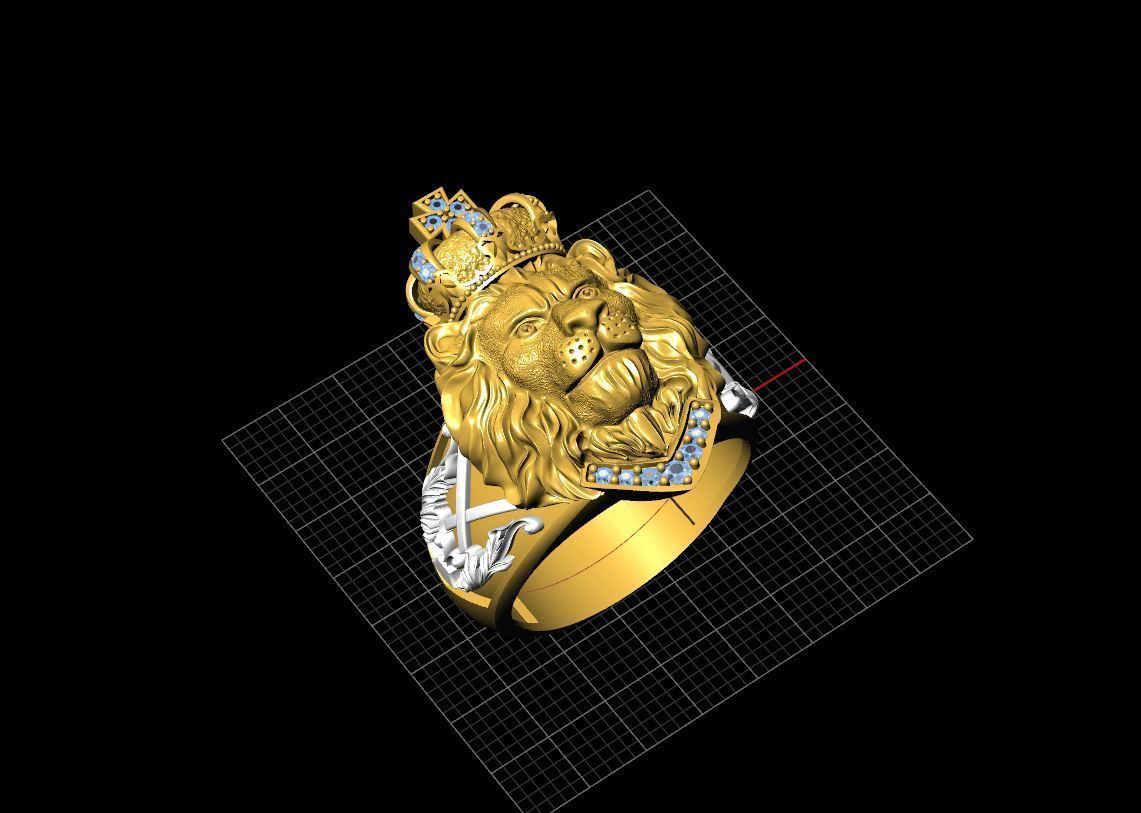 LION KING RING   3D print model_4