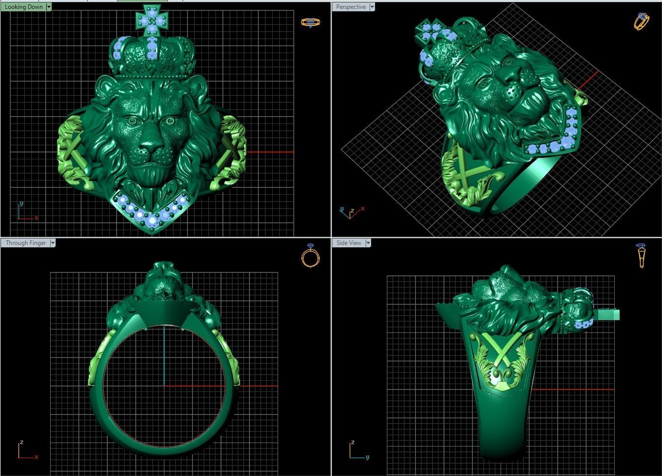 LION KING RING   3D print model_2